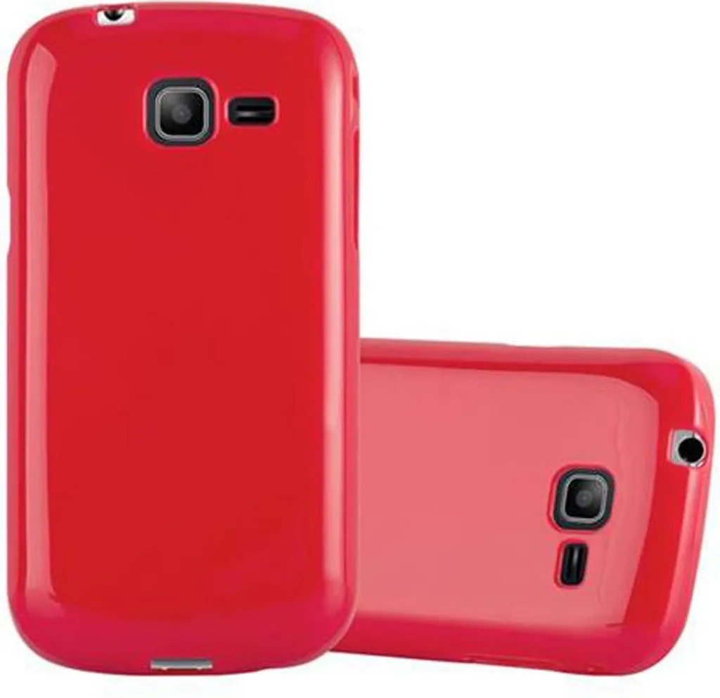 Cadorabo Cover TPU per Samsung Trend Lite S7390 - Rosso Anti-Urti
