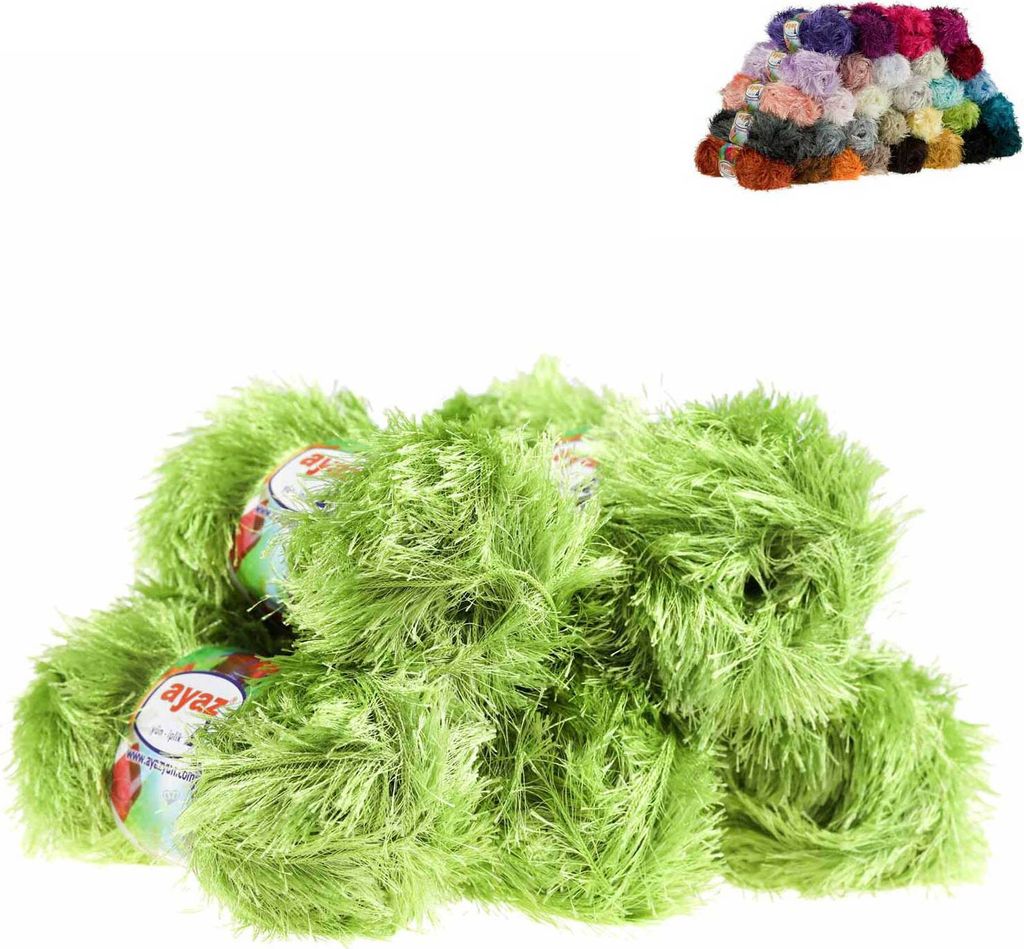 Fransen-Strickgarn Yumos 5 Knäuel je 150m/100g Strickgarn Produktbild 