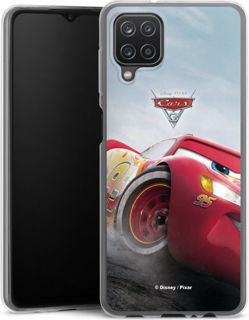 DeinDesign Slim Hülle für Samsung Galaxy A12 Silikon Case Ultra Dünn Handyhülle Cars Lightning Mcqueen 95 Offizielles Lizenzprodukt