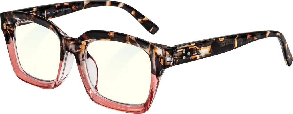 Lunettes pour ordinateur anti-lumière bleue PCG 014 rouge à motifs confort