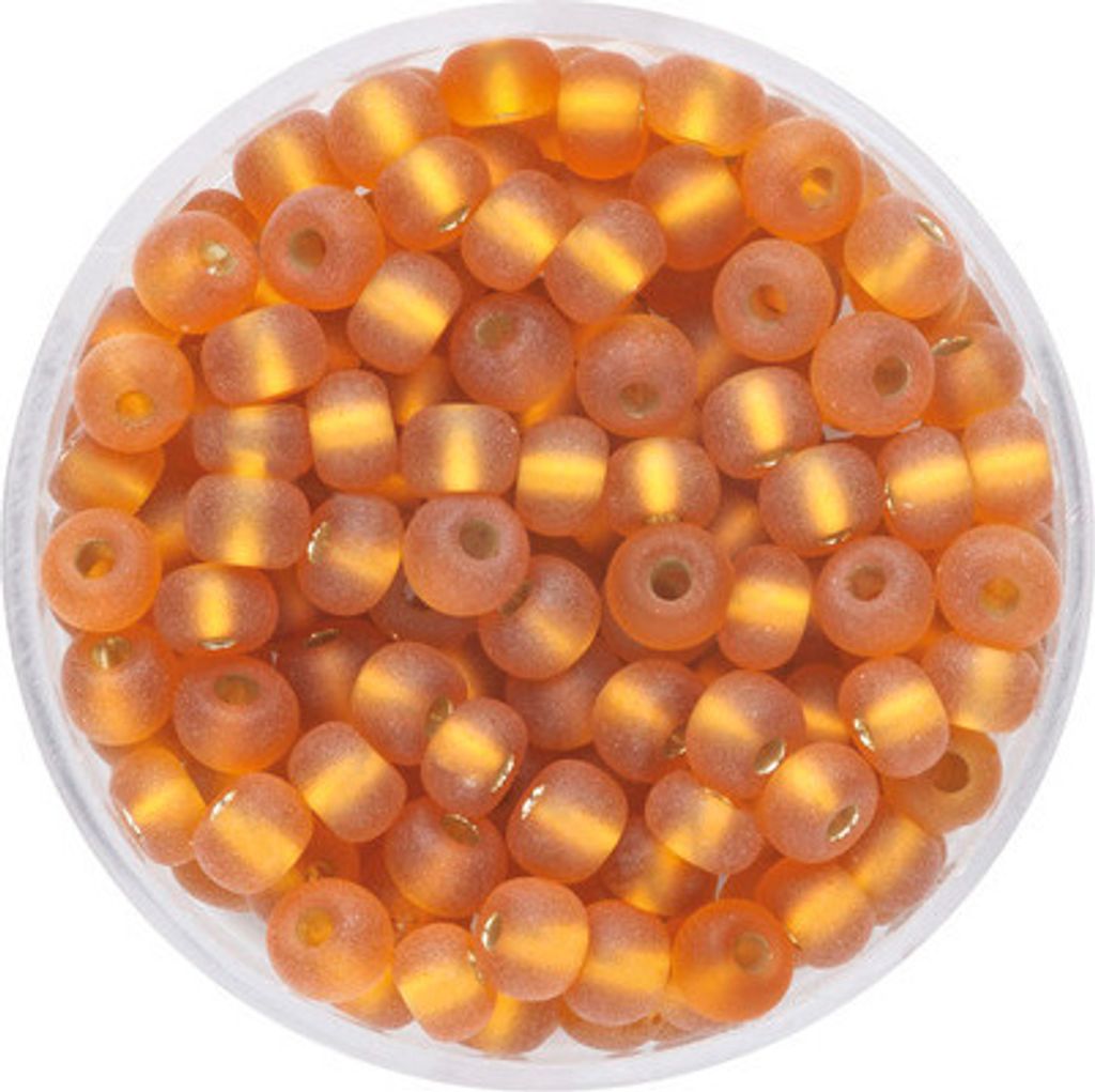 Rocailles Silbereinzug matt hellbraun 4,5 mm 17 g