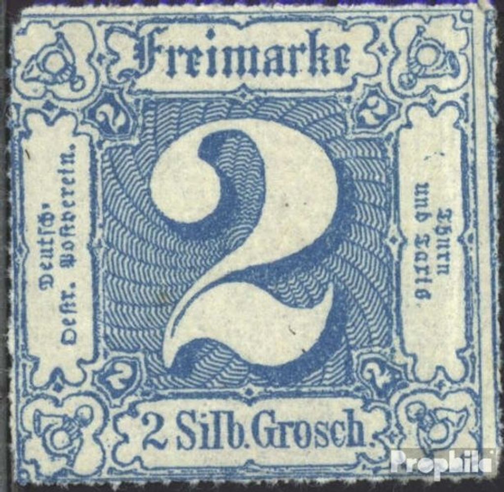 Briefmarken Thurn und Taxis 1865 Mi 39 fein (B-Qualität) gestempelt Ziffer