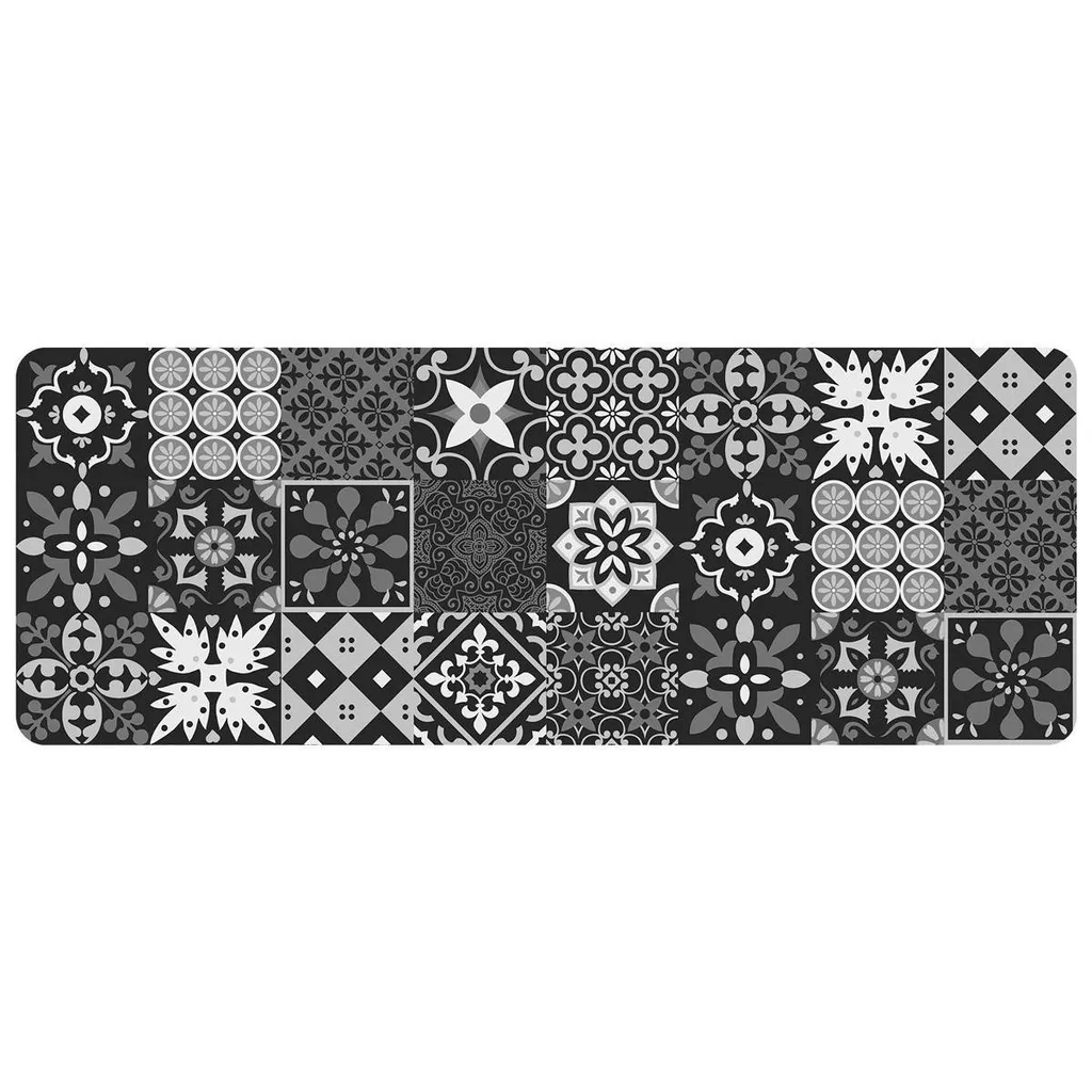 Devant d'évier mousse SALOU noir 45 x 120 cm tapis de sol cuisine