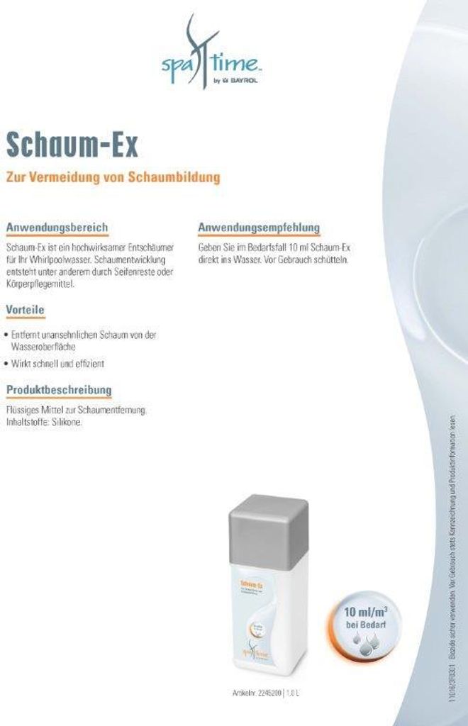 SpaTime Schaum-Ex 1,0 l Produktbild 6