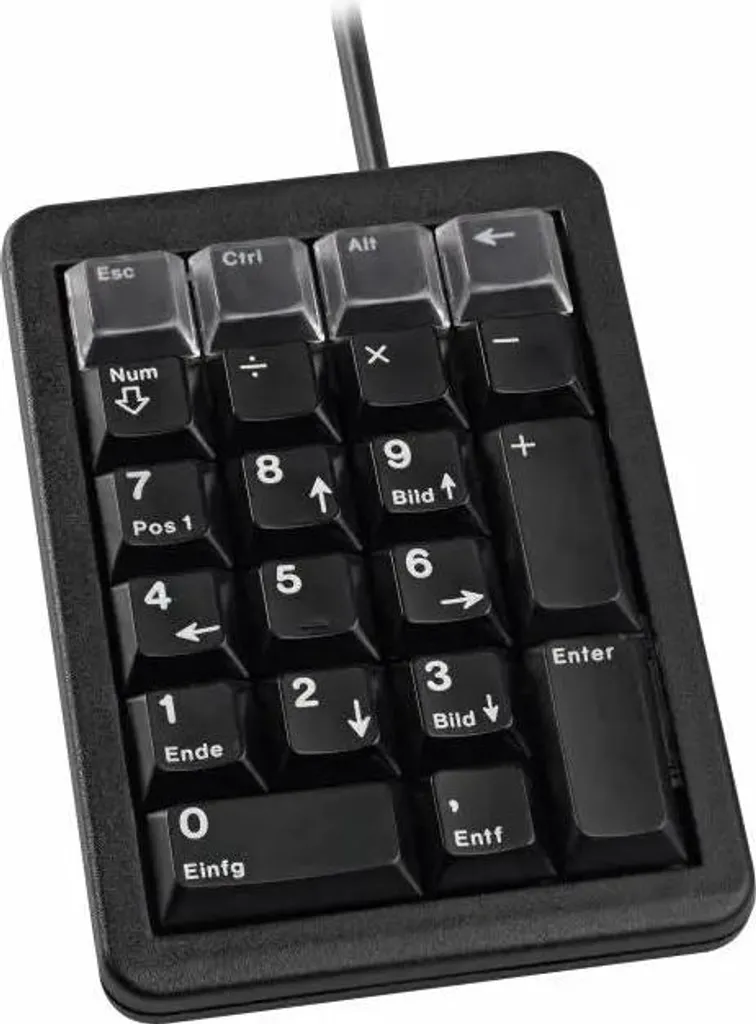 Clavier Cherry ML4700 USB Noir États-Unis - Pavé Numérique Ultra-Plat