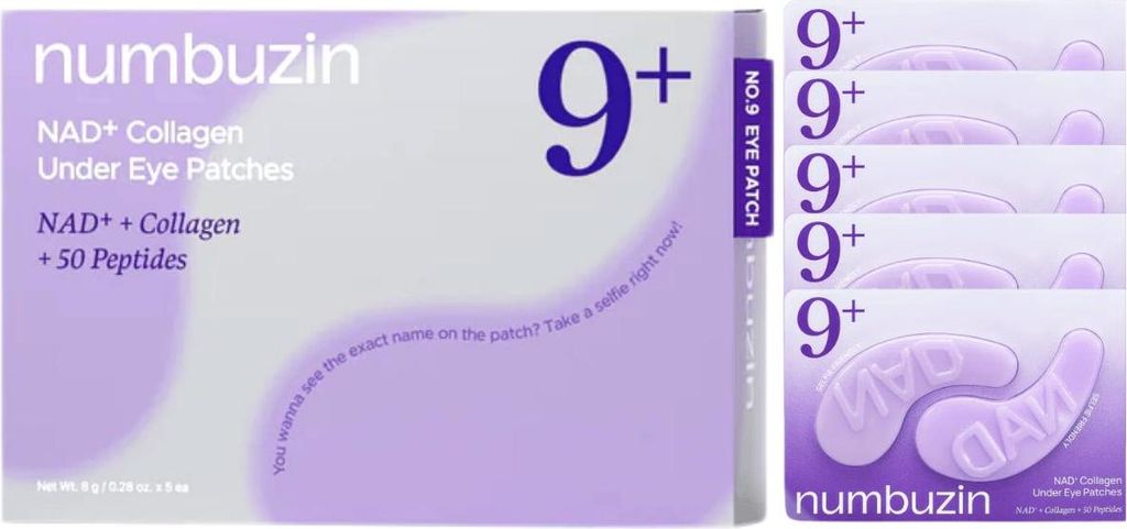 Numbuzin č. 9 NAD kolagénové náplasti pod oči, 5 ks - Obrázok produktu 