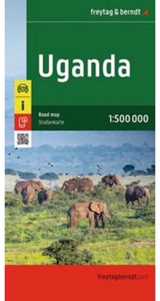 Uganda, cestná mapa 1:500.000, freytag & berndt Obrázok produktu 