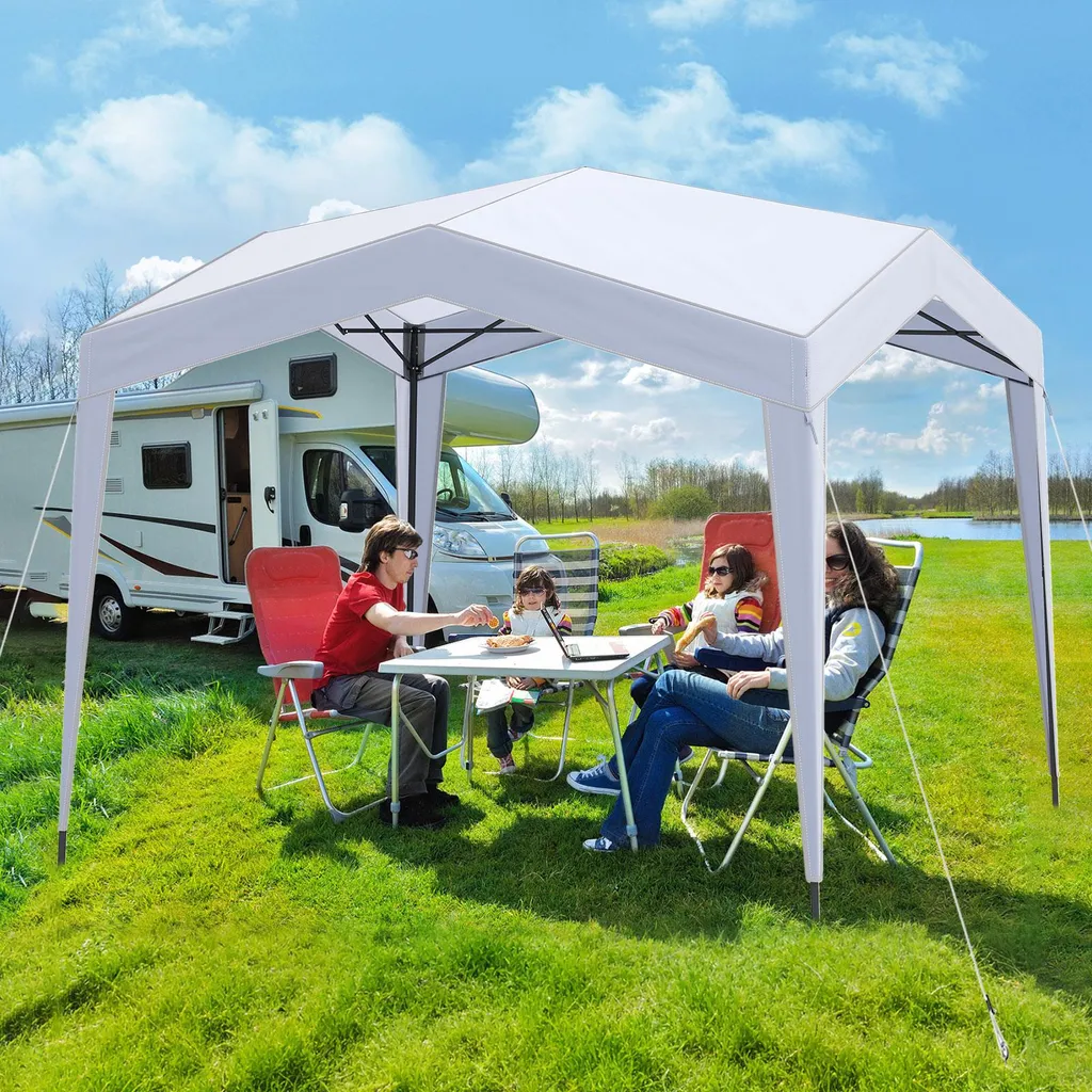 Pavillon 3x3m Pop up Pliable COSTWAY avec Sac à Roulettes pour Jardin - 2