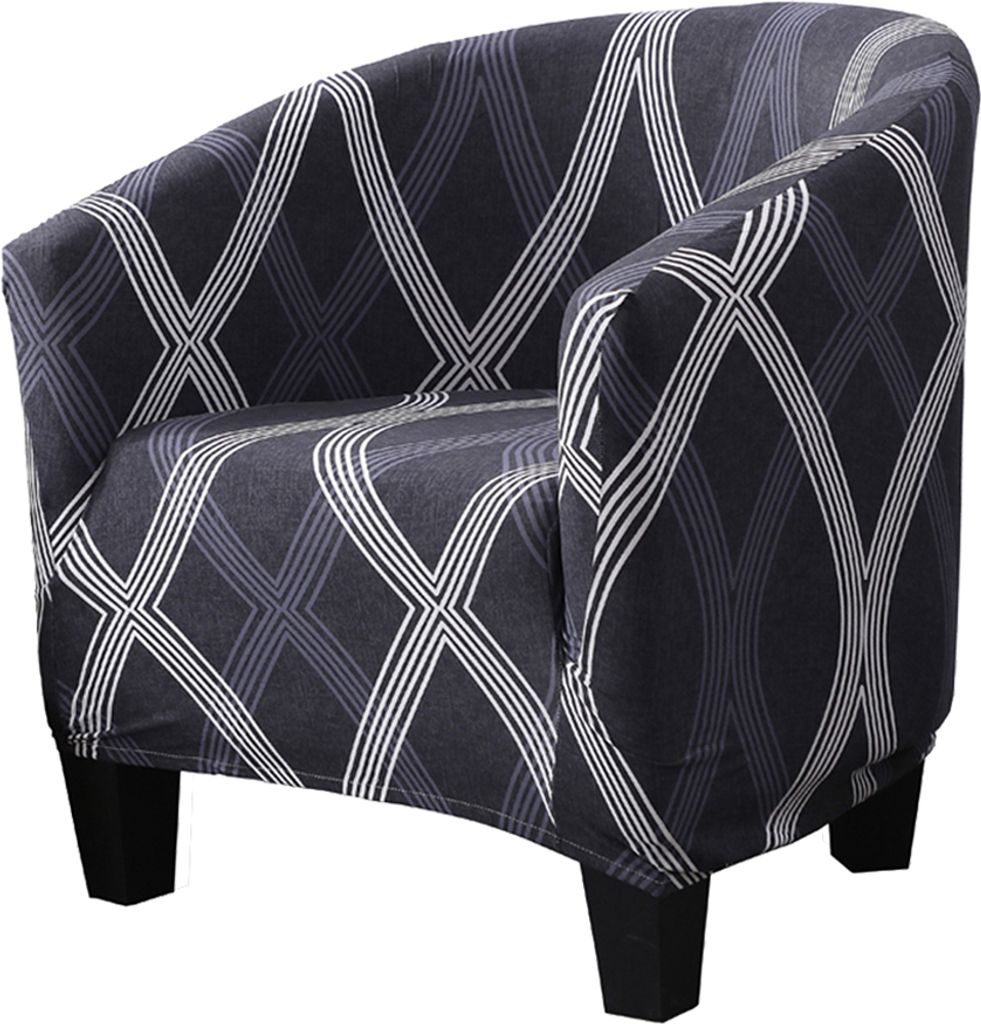 Stuhlbezug Clubstuhlbezug für Clubsessel Elastischer Stuhlbezug Waschbarer Stuhlbezug Clubstuhlbezug Wannenstuhlbezug für Bartheke Zuhause(Grau)