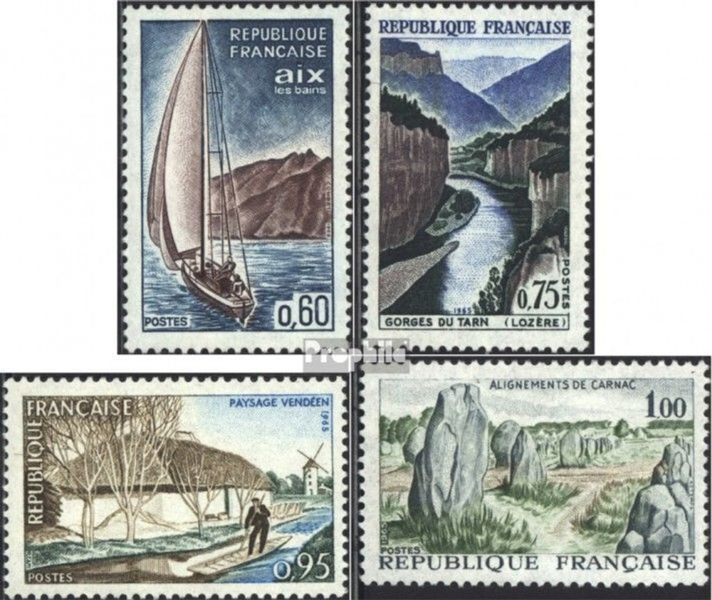 Briefmarken Frankreich 1965 Mi 1516-1519 (kompl.Ausg.) postfrisch Landschaften
