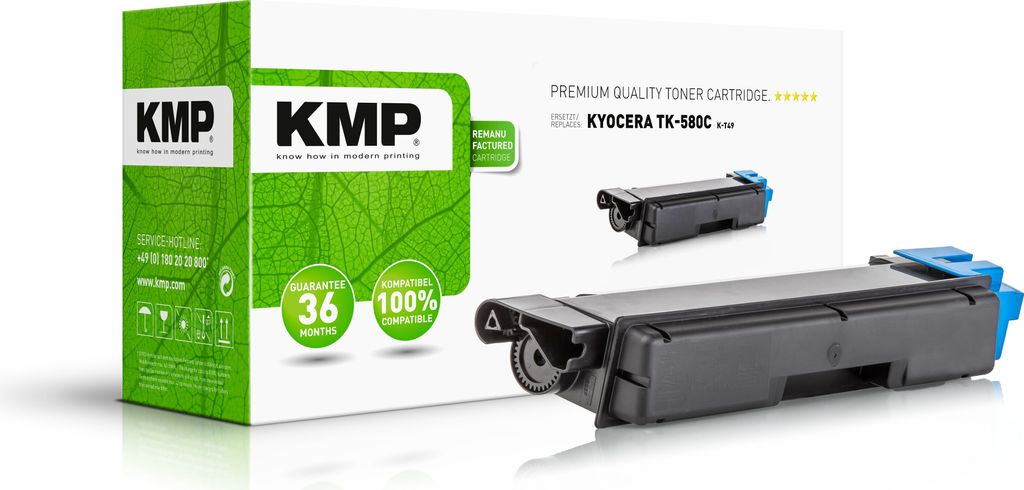 KMP K-T49 cyan Toner ersetzt KYOCERA TK-580C