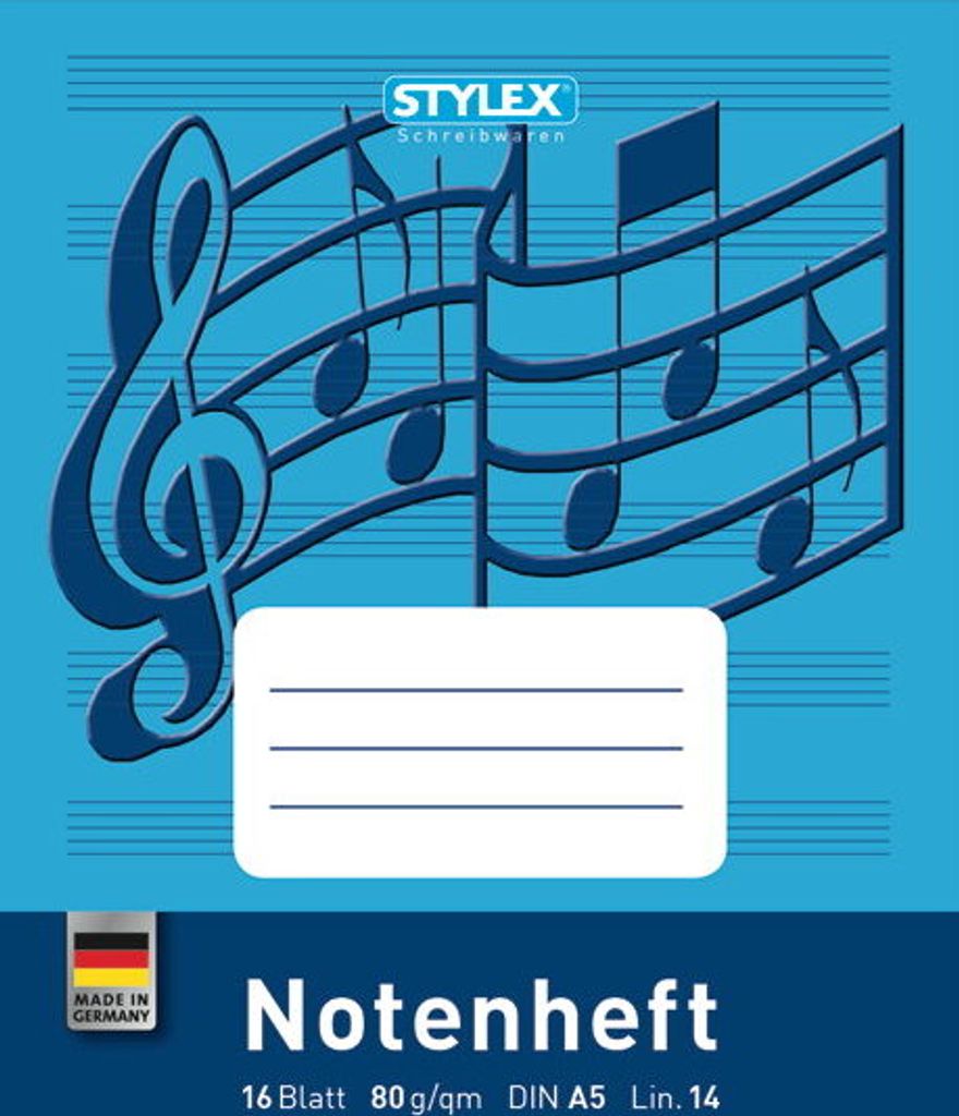 Notenheft DIN A5 Schulheft Lineatur 14 Produktbild 