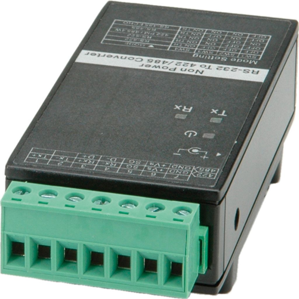 ROLINE RS232 nach RS422/485 Konverter für DIN Hutschiene, selfpowered