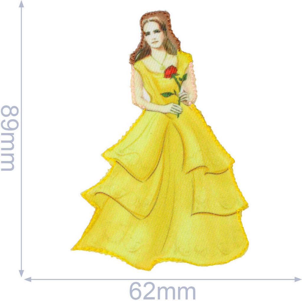 HKM 35618 - Belle - Die Schöne und das Biest Applikation, Bügelbild, Patch, Disney