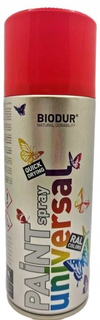 3020 Rot, Emulsion, BIODUR, rot, Verkehrsweiß, 400 ml, Produktbild 