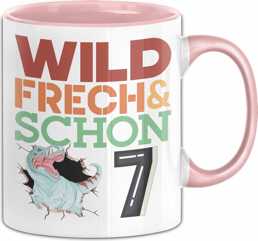 7. Geburtstag Geschenk Tasse Becher Wild Frech Und Schon 7 Produktbild 