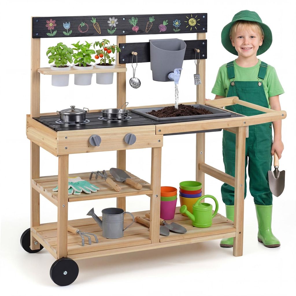 COSTWAY, cucina da gioco per bambini da esterno, con Immagine del prodotto 