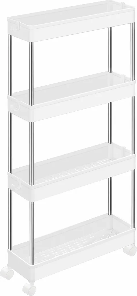 Carrello SONGMICS Cucina 4 Livelli Bianco Nuvola | Salvaspazio su Ruote