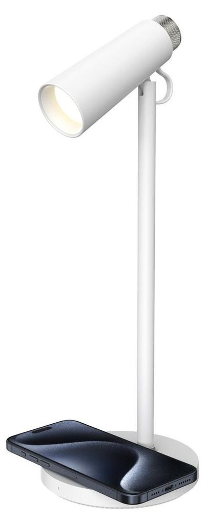 Lampada da tavolo a LED Immax TIT con ricarica Qi, bianca Immagine del prodotto 
