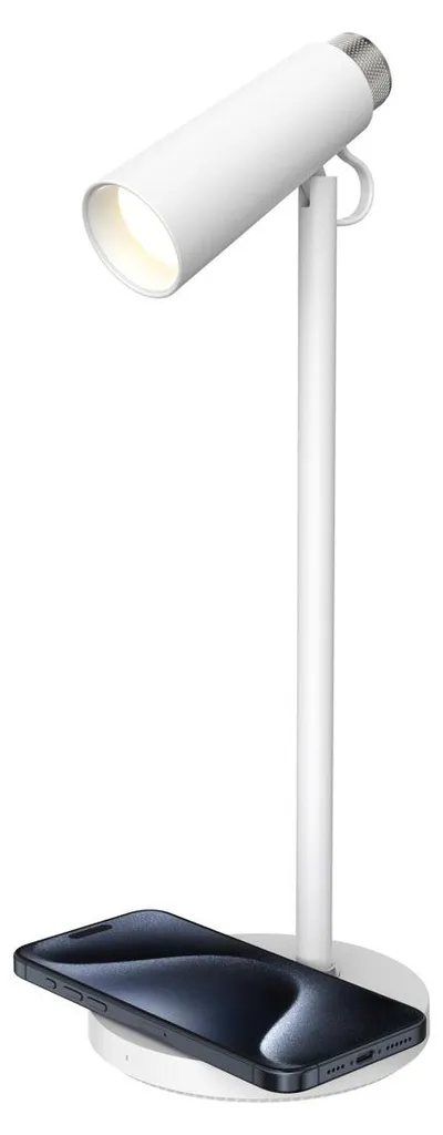 Lampe de lecture LED Immax TIT Blanche et Argentée avec Support de Charge Qi
