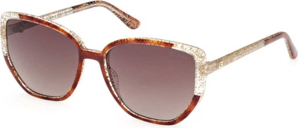 Damen-Sonnenbrille Braun: Quadratische Gläser & Kontrastdetails
