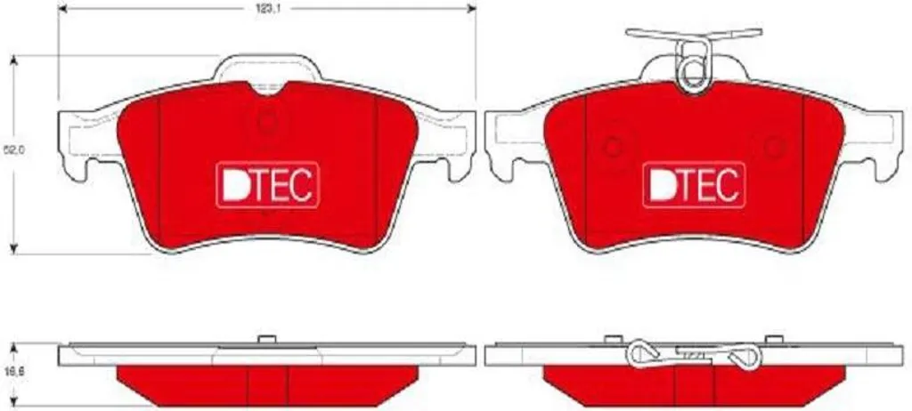 Support de plaquettes de frein TRW GDB1621DTE kit de fixation complet