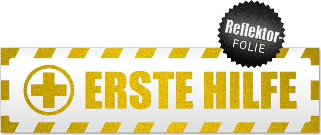 Erste Hilfe gestreift Magnetschild Schild magnetisch