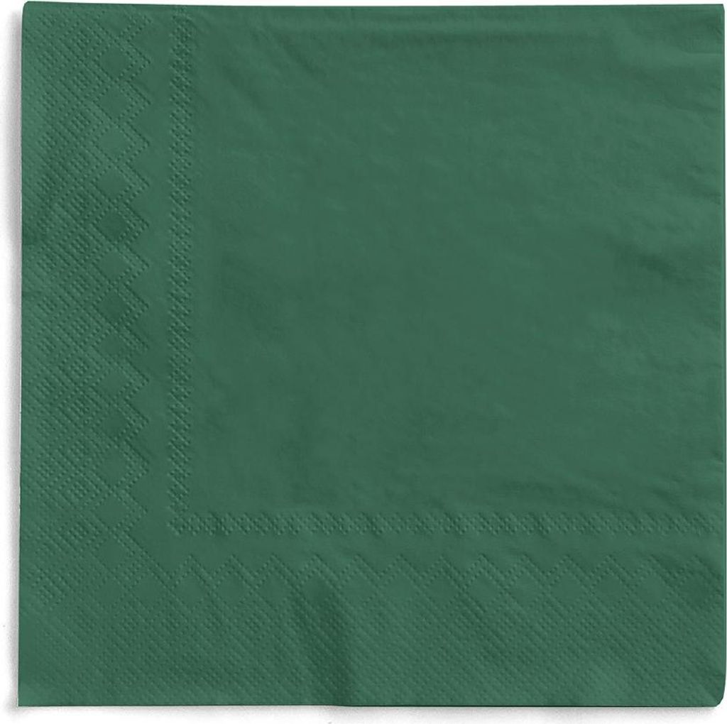 MANK Serviette in Dunkelgrün aus Tissue 3-lagig, 33 x 33 Produktbild 