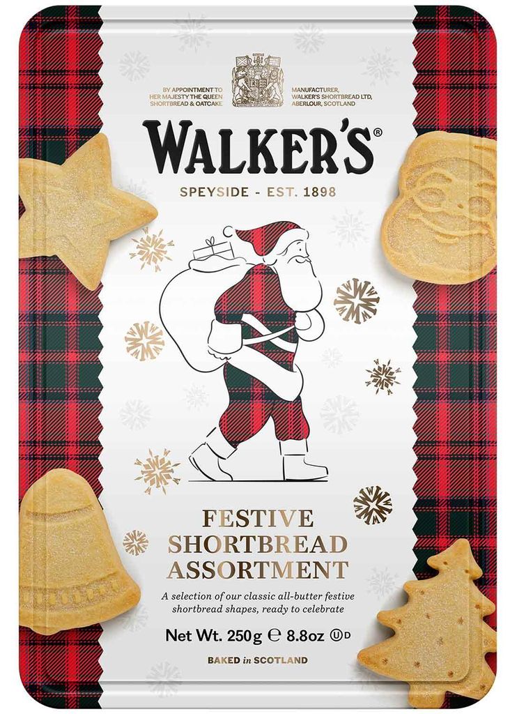 Walker's Festive Shortbread Assortment 'Santa' Dose 250g Produktbild 