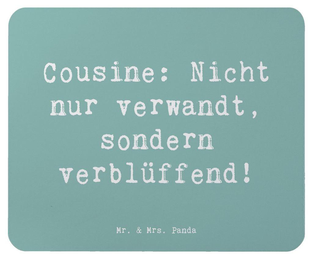 Mr. & Mrs. Panda Mauspad Spruch Cousine Wunder - Produktbild 