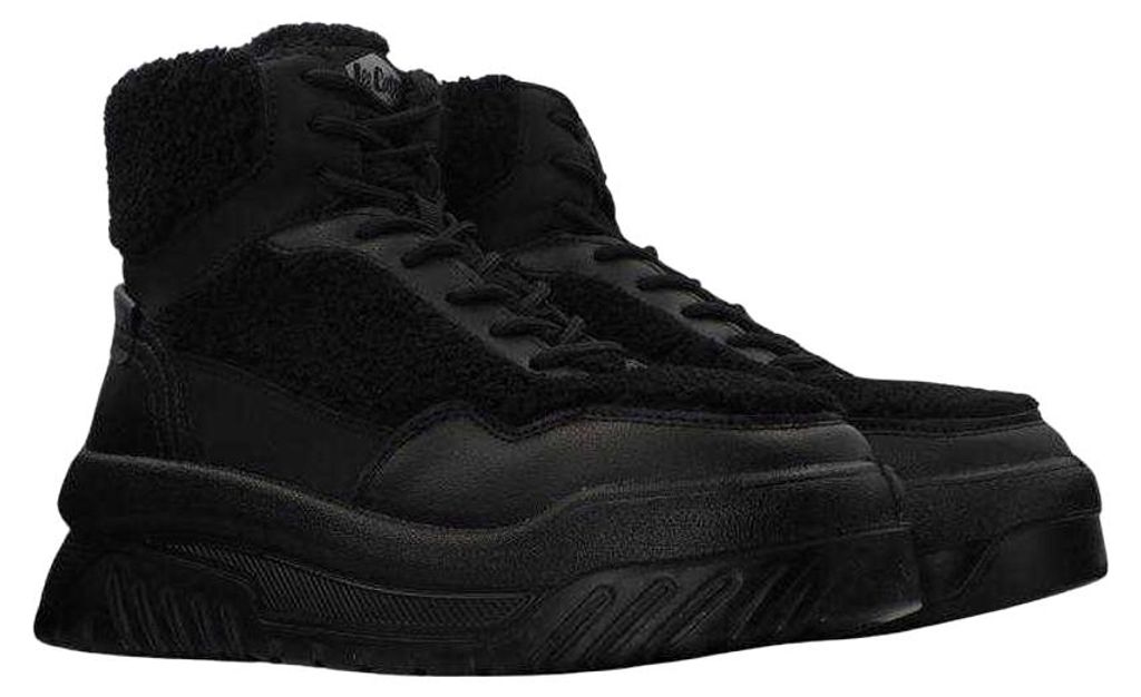 Lee Cooper - Logo Sneaker für Damen, Seitlicher Reißverschluss PP11753 (39 EU) (Schwarz)