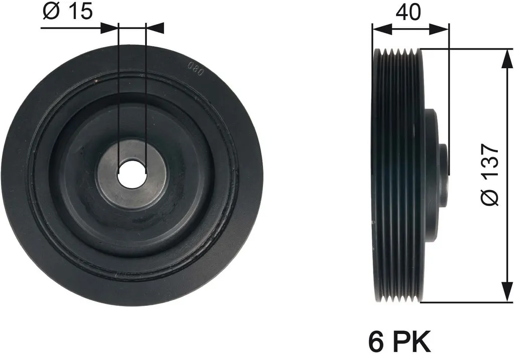 Poulie de Vilebrequin GATES TVD1045 OE 7700858731 pour Laguna I Essence