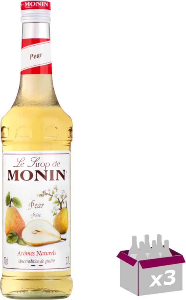 Lot de 3 Sirop Monin - Poire - 70cL