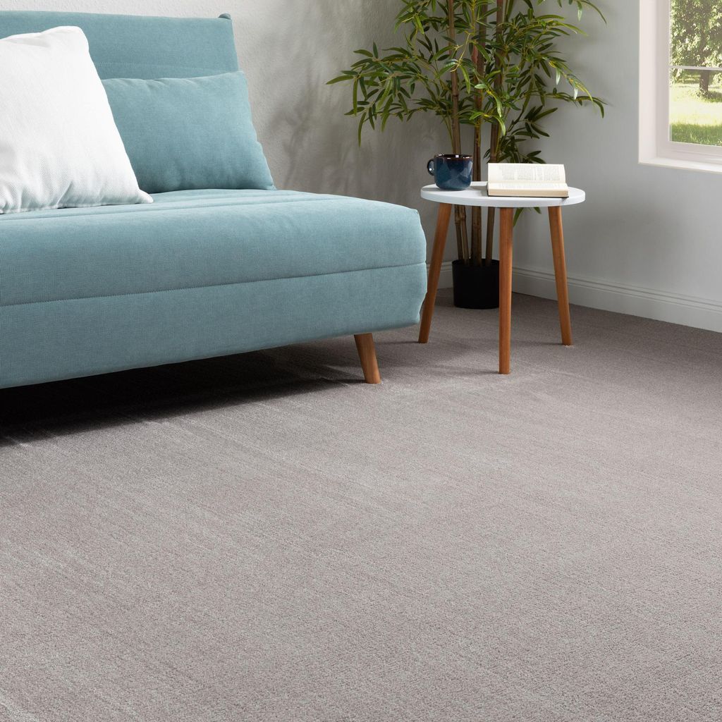 Steffensmeier Teppichboden Lipari Meterware | Auslegware für Kinderzimmer Wohnzimmer Schlafzimmer | Taupe, Größe: 100x700 cm
