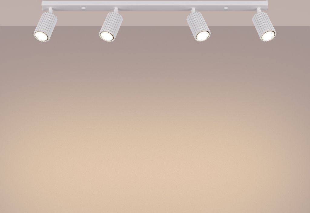 Plafond KARBON 4L weiß 4xGU10 10W Aluminium 16.5x6.5x81cm Sollux Lighting