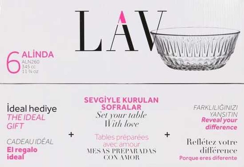 LAV Alinda Muslin set di 6 - ciotole da dessert in vetro da Immagine del prodotto 