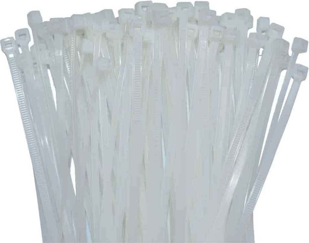 100 Kabelbinder 300x4,8mm Natur (weiss) PA6.6