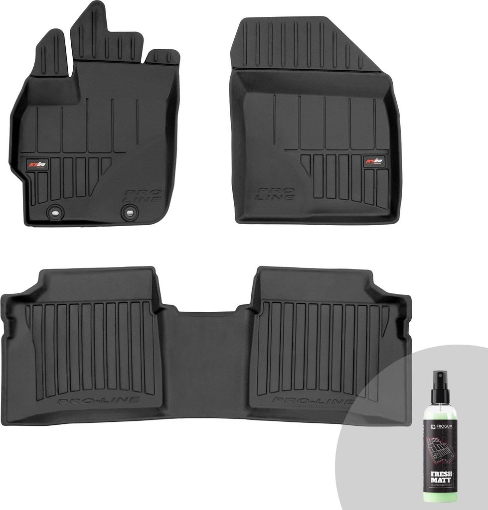 FROGUM ProLine 3D Gummimatten Exklusiven Auto Fußmatten Autofussmatten für Toyota Prius III 2009-2015