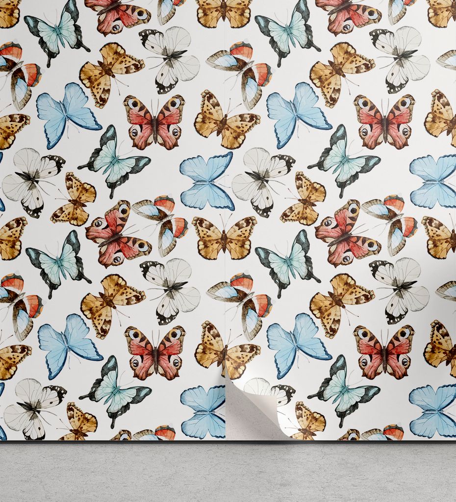 ABAKUHAUS Schmetterling abziehbare & klebbare Tapete für Zuhause, Bohemian Schmetterlinge, selbstklebendes Wohnzimmer Küchenakzent, 33 cm x 90 cm...