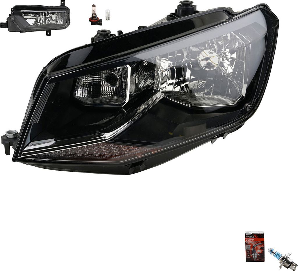 Johns, Scheinwerfer + Osram Night Breaker Laser passend für VW Caddy IV SA 05/15- H4 L 2K1941015 2K5941661 2K5941661A
