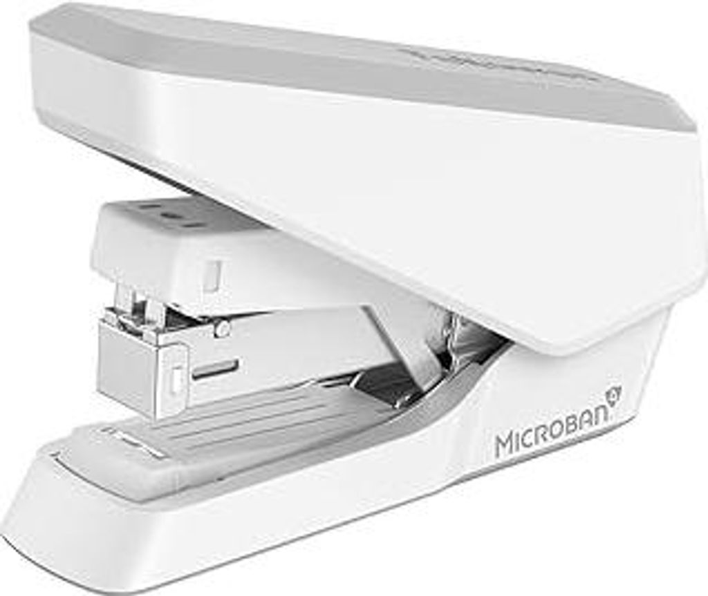 Fellowes Bürotacker, LX860 Kompakter Hefter mit EasyPress, Tacker mit hygienischem Schutz, 40 Blätter auf einmal, Flachheftung