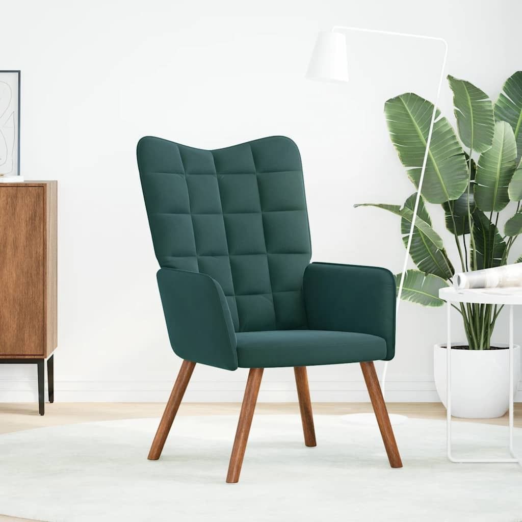 "2026 Aktion"Relaxsessel- TV-Sessel - Einzelsofa elegantes Design - Dunkelgrün Samt - 61,5x69x95,5cm - Couchsessel NeuMöbel160334