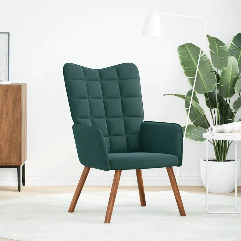 SYFAX™ Sedia Relax Verde Scuro in Velluto