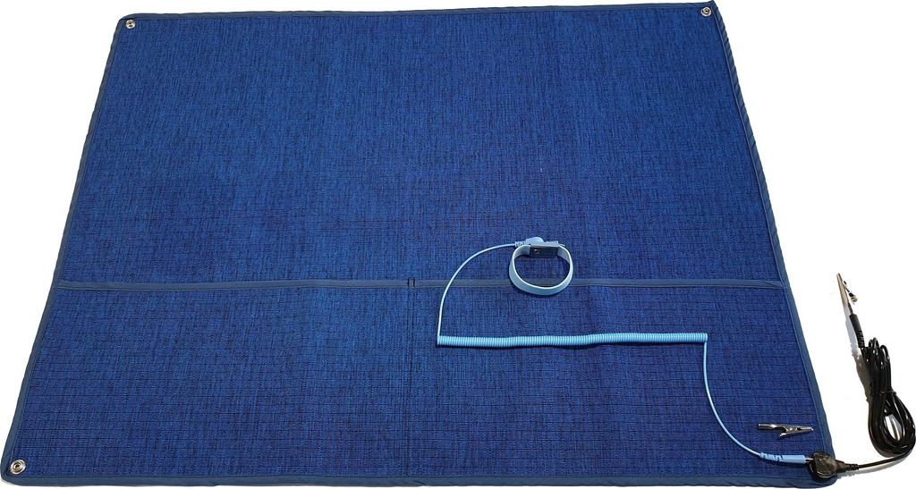 Minadax Innovative Anstistatik Arbeitsmatte 60cm x 80cm | Einzigartiges Antistatisches ESD-Gewebe - Textil - Kein Silikon | Türkiye | Inkl. Mansch...