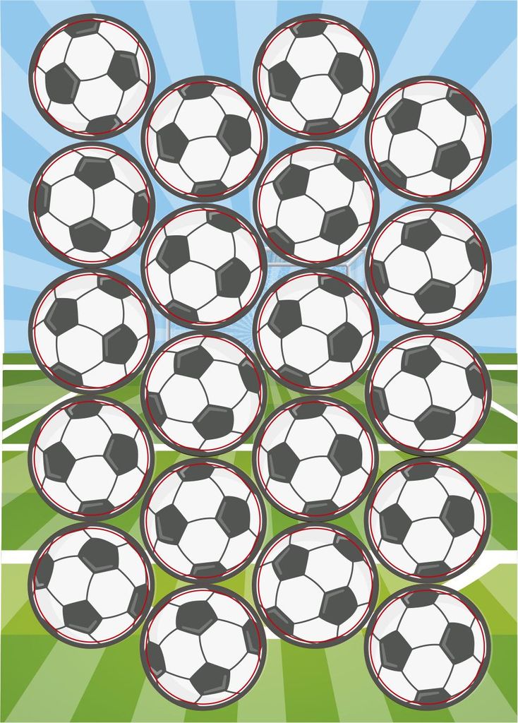 Dekora Fußball Tortendeko essbar, Mini Tortenaufleger aus Produktbild 