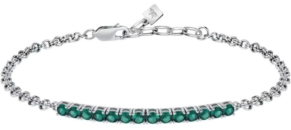 Modernes Silberarmband mit Zirkonen Tennis SATT20