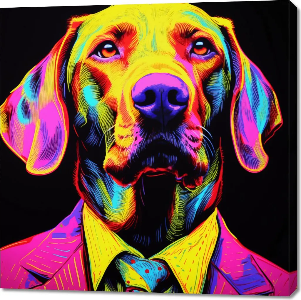 Tableau Image 100 x 100 cm Personnalité Colorée - Toile Carrée XXL