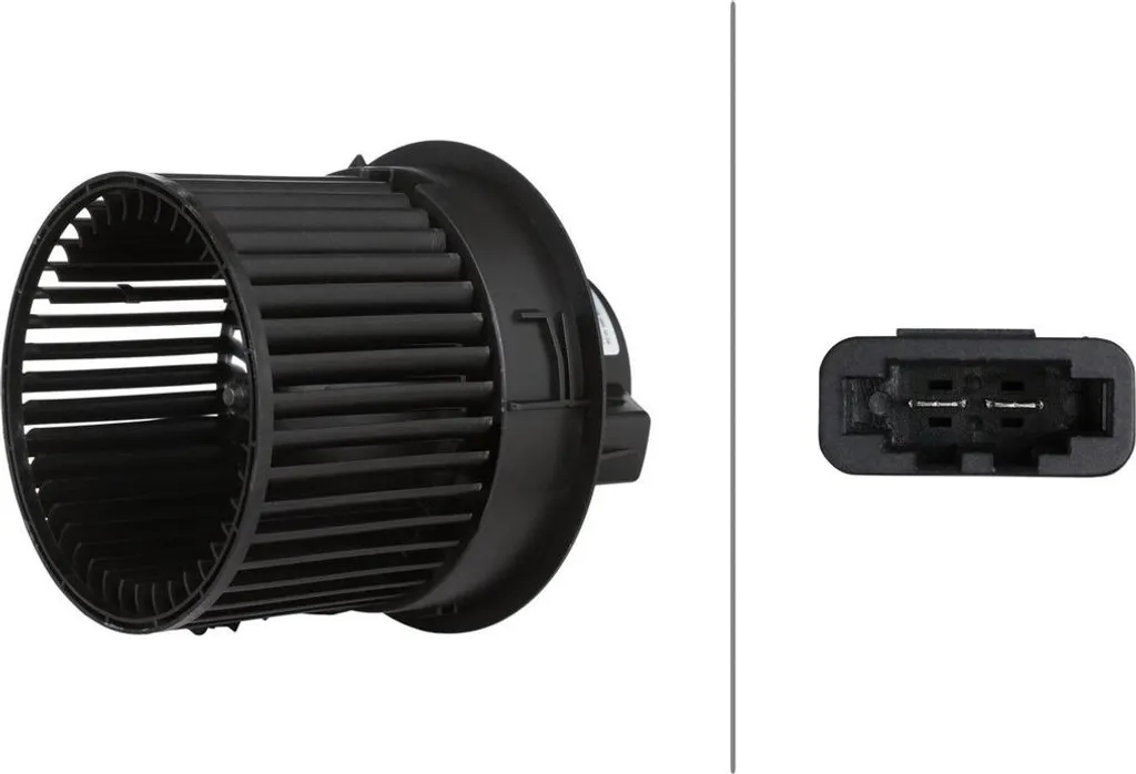 Ventilateur d'habitacle HELLA 12V 222W 2 pôles pour Renault Clio II III