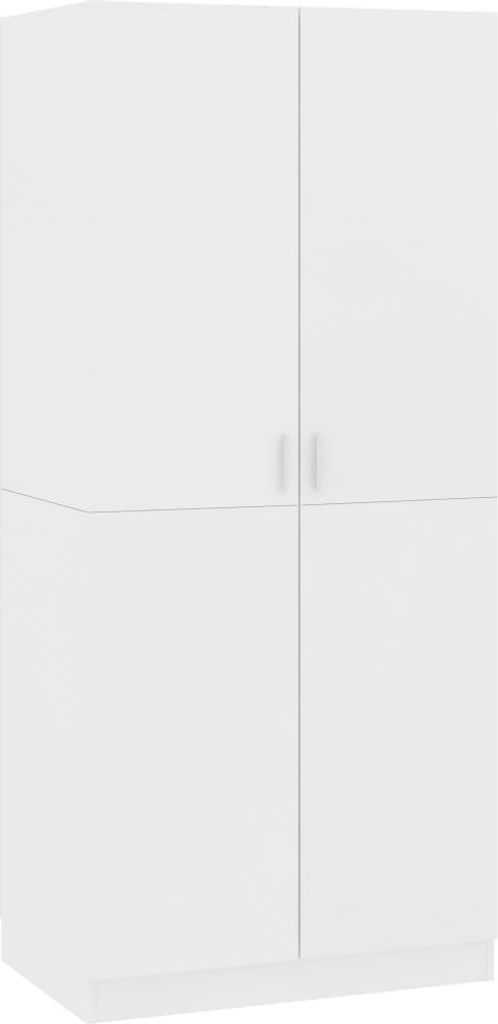 Kleiderschrank Weiß 80x52x180 cm Holzwerkstoff