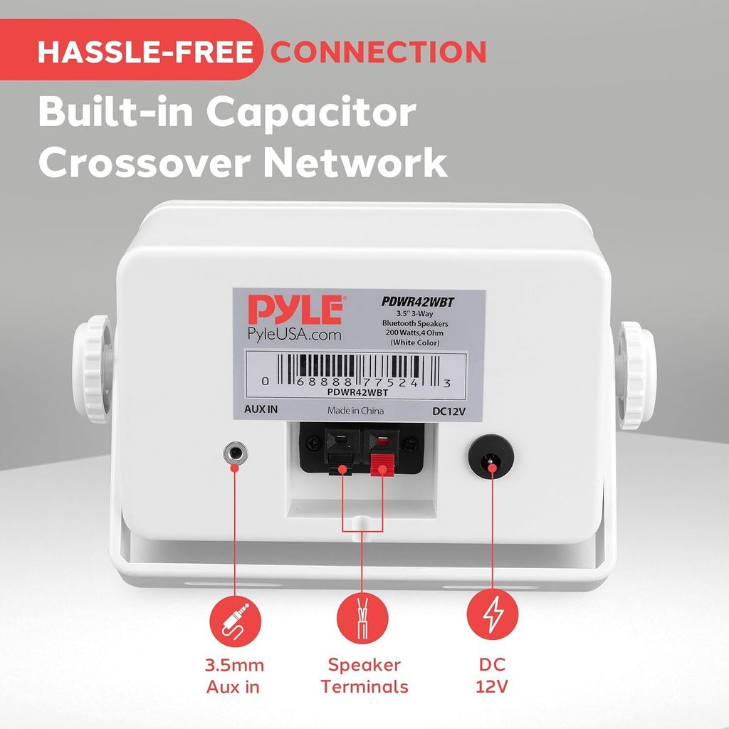 Pyle Wasserdichter kabelloser Bluetooth-Lautsprecher für Produktbild 3